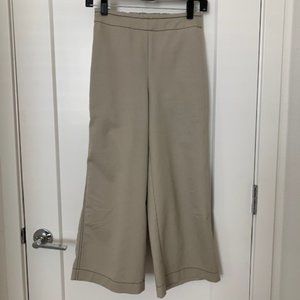 NWOT Oak + Fort Khaki Wide Leg Contrast Stitch Pant Sz XS High-rise